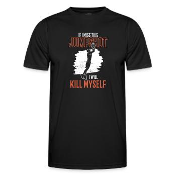 Si je rate cette combinaison, j’apporte - T-shirt sport Homme - noir - Devant - AI Model Male 178 dark (178cm)