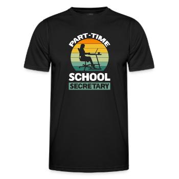 Schulsekretärin Teilzeit - Männer Funktions-T-Shirt - Schwarz - Vorne - AI Model Male 178 dark (178cm)