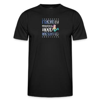 Sympathique Voisinage Sirène - T-shirt sport Homme - noir - Devant - AI Model Male 178 dark (178cm)