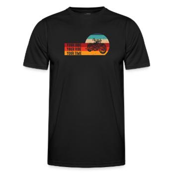 Your Ride Your Vibe Your Time - T-shirt sport Homme - noir - Devant - AI Model Male 178 dark (178cm)