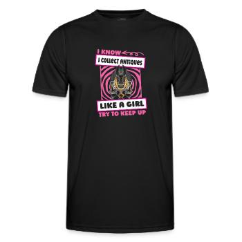 Antiques Antique Dealers Girls - Men's Functional T-Shirt - black - Front - AI Model Male 178 dark (178cm)