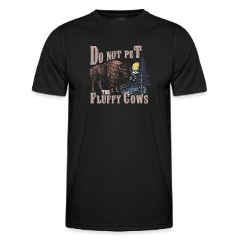 Ne caressez pas les vaches moelleuses - T-shirt sport Homme - noir - Devant - AI Model Male 178 dark (178cm)