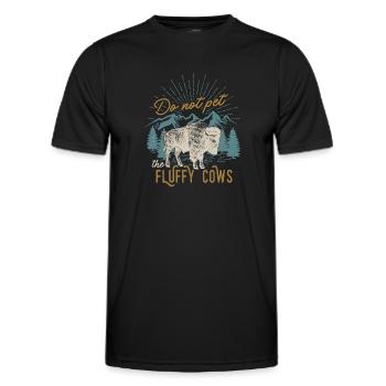 Ne caressez pas les vaches moelleuses - T-shirt sport Homme - noir - Devant - AI Model Male 178 dark (178cm)