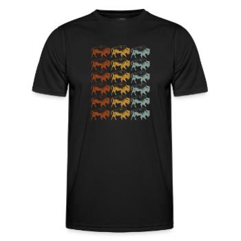 Ne caressez pas les vaches moelleuses - T-shirt sport Homme - noir - Devant - AI Model Male 178 dark (178cm)