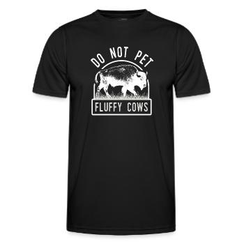 Ne caressez pas les vaches moelleuses - T-shirt sport Homme - noir - Devant - AI Model Male 178 dark (178cm)