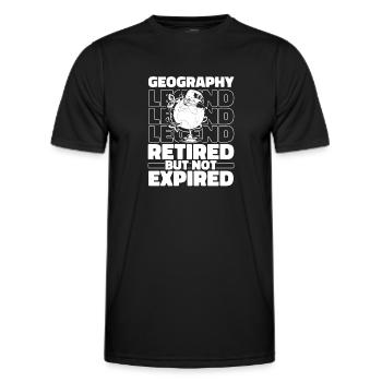 Geography Retired geographer - Men's Functional T-Shirt - black - Front - AI Model Male 178 dark (178cm)