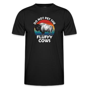 Streicheln Sie nicht die flauschigen Kühe - Männer Funktions-T-Shirt - Schwarz - Vorne - AI Model Male 178 dark (178cm)