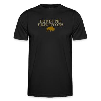 Ne caressez pas les vaches moelleuses - T-shirt sport Homme - noir - Devant - AI Model Male 178 dark (178cm)