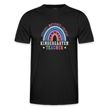 Kindergärtnerin Ausbilden Motivieren Inspirieren - Männer Funktions-T-Shirt - Schwarz - Vorne - AI Model Male 178 dark (178cm)