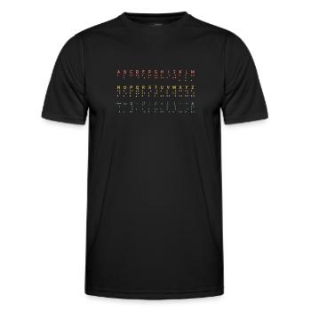 Vintage Love Braille Language Braille Alphabet - T-shirt sport Homme - noir - Devant - AI Model Male 178 dark (178cm)