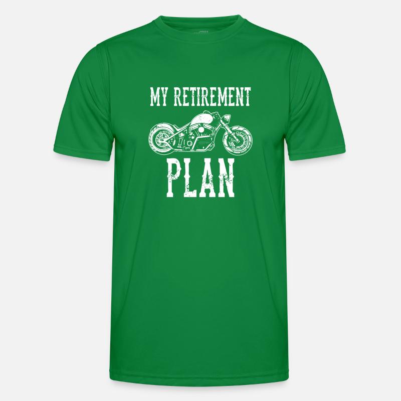 My Retirement Plan Biker Motorcycle Rider Motorbik Männer Funktions-T-Shirt
