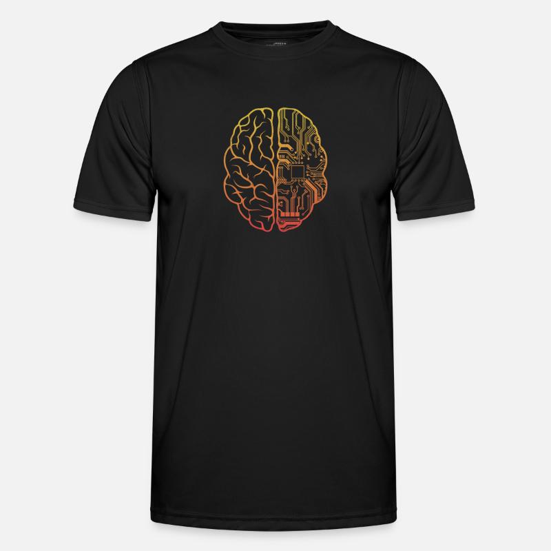 Programmierer Coding - Entwickler Programmieren Gehirn - Männer Funktions-T-Shirt - Schwarz