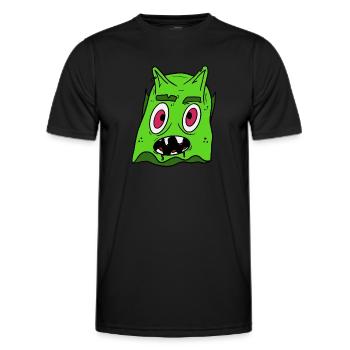 Alien alien alien universe face head - Men's Functional T-Shirt - black - Front - AI Model Male 178 dark (178cm)