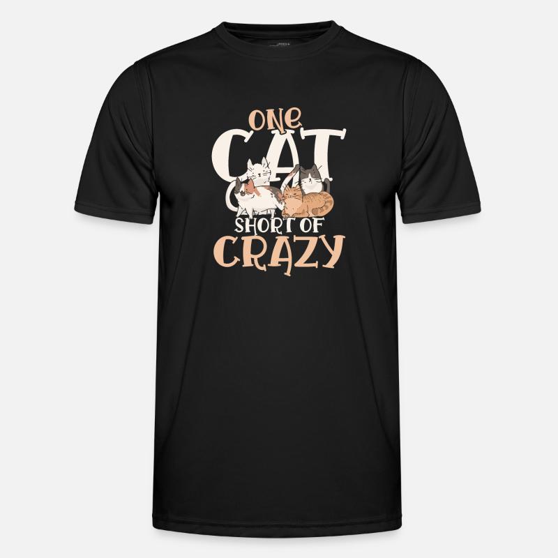 Cat briefly crazy - Men's Functional T-Shirt - black