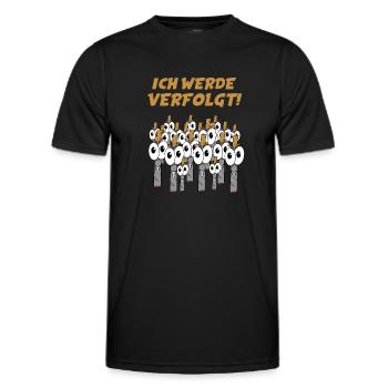 Ich werde verfolgt! - Zigarette Raucher Rauchen - Männer Funktions-T-Shirt - Schwarz - Vorne - AI Model Male 178 dark (178cm)