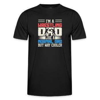 Dans A Wrestling Dad for Wrestlers on Father’s Day - T-shirt sport Homme - noir - Devant - AI Model Male 178 dark (178cm)