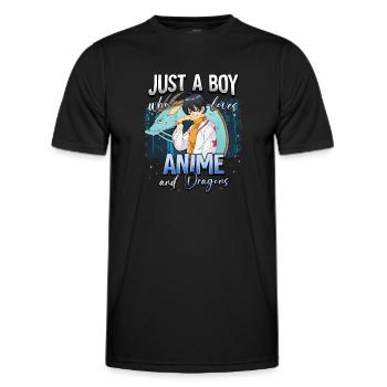 Anime Otaku Weeb - Men's Functional T-Shirt - black - Front - AI Model Male 178 dark (178cm)