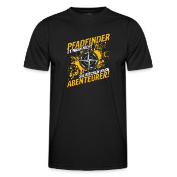 Pfadfinder Stinken Nicht Sie Riechen Nach Abenteue - Männer Funktions-T-Shirt - Schwarz - Vorne - AI Model Male 178 dark (178cm)