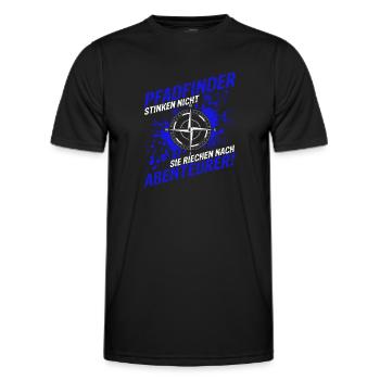 Pfadfinder Stinken Nicht Sie Riechen Nach Abenteue - Männer Funktions-T-Shirt - Schwarz - Vorne - AI Model Male 178 dark (178cm)