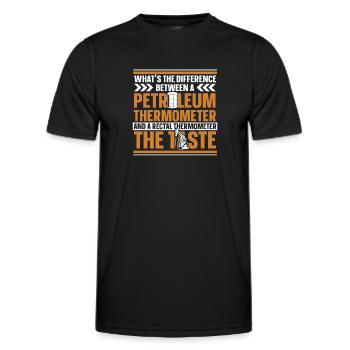 Plate-forme pétrolière des champs pétrolifères - T-shirt sport Homme - noir - Devant - AI Model Male 178 dark (178cm)