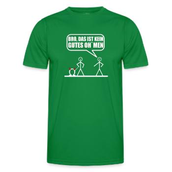 Lustiges Strichmännchen kein gutes omen - Männer Funktions-T-Shirt - Kelly Green - Vorne - AI Model Male 178 dark (178cm)