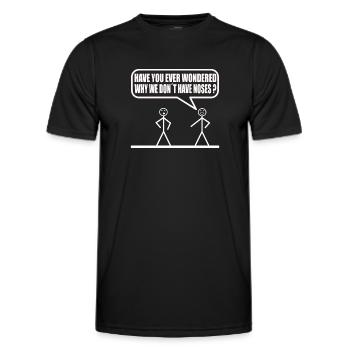 Funny stick figure - Men's Functional T-Shirt - black - Front - AI Model Male 178 dark (178cm)