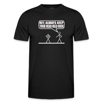 Funny stick figure - Men's Functional T-Shirt - black - Front - AI Model Male 178 dark (178cm)