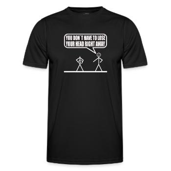 Funny stick figure - Men's Functional T-Shirt - black - Front - AI Model Male 178 dark (178cm)