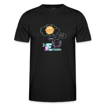 Summertime Icecream - Men's Functional T-Shirt - black - Front - AI Model Male 178 dark (178cm)