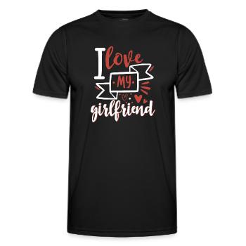 J’aime ma copine - T-shirt sport Homme - noir - Devant - AI Model Male 178 dark (178cm)