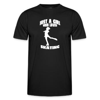 Ice skating Figure skating Figure skating Figure skating - Men's Functional T-Shirt - black - Front - AI Model Male 178 dark (178cm)