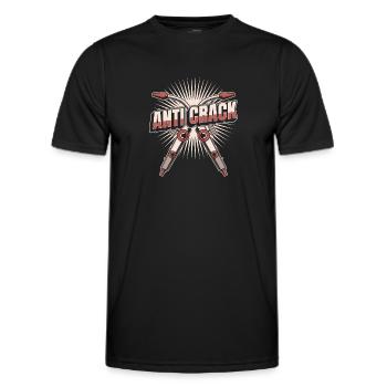 Schweißer Schlosser Riss - Männer Funktions-T-Shirt - Schwarz - Vorne - AI Model Male 178 dark (178cm)