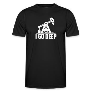 Oil Field Oil Rig Pump - Men's Functional T-Shirt - black - Front - AI Model Male 178 dark (178cm)