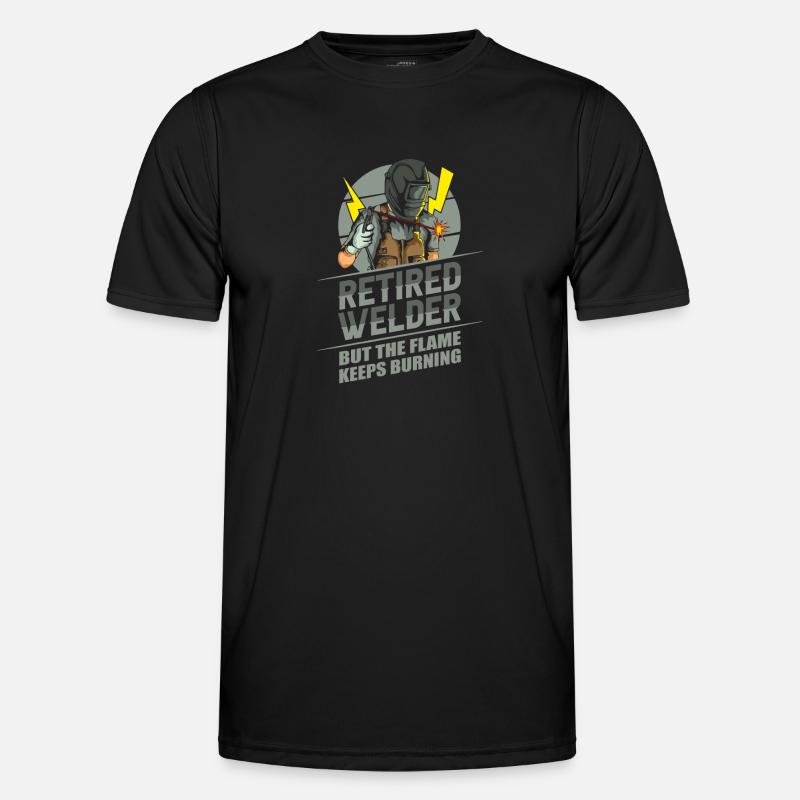 Welder Locksmith Flame - Men's Functional T-Shirt - black