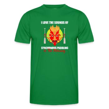 Course de bateaux chinois pour les entraîneurs de bateaux-dragons - T-shirt sport Homme - vert - Devant - AI Model Male 178 dark (178cm)