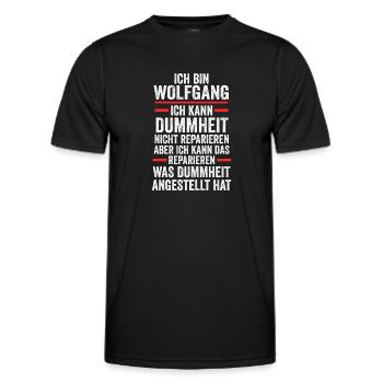 Wolfgang - Männer Funktions-T-Shirt - Schwarz - Vorne - AI Model Male 178 dark (178cm)