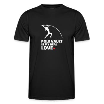 I love pole vaulting - Men's Functional T-Shirt - black - Front - AI Model Male 178 dark (178cm)