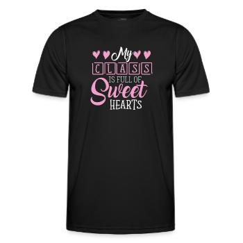 My Class Is Full Of Sweethearts - Men's Functional T-Shirt - black - Front - AI Model Male 178 dark (178cm)