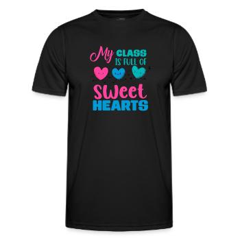 My Class Is Full Of Sweethearts - Men's Functional T-Shirt - black - Front - AI Model Male 178 dark (178cm)