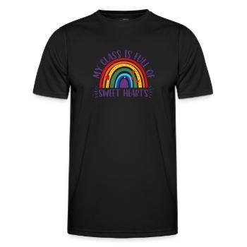 My Class Is Full Of Sweethearts - Men's Functional T-Shirt - black - Front - AI Model Male 178 dark (178cm)