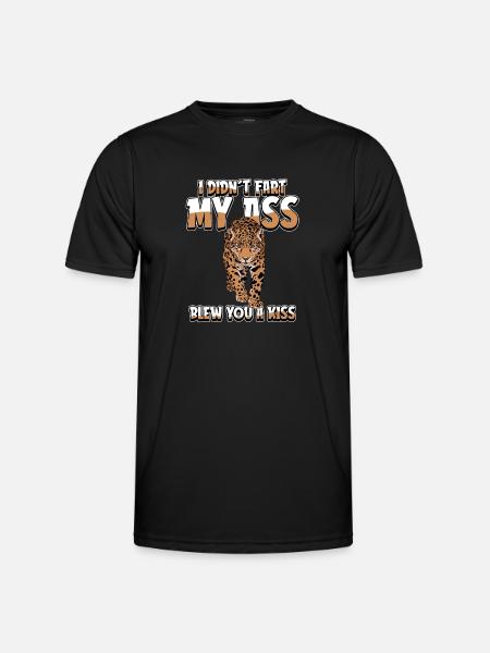 Jaguar I Didnt Schet Mijn kont blies je een kus - Functioneel T-shirt voor mannen - zwart