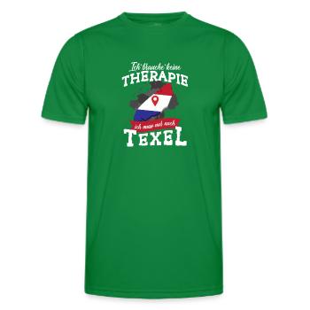 Texel Therapie Nordholland Niederland Urlaub Insel - Männer Funktions-T-Shirt - Kelly Green - Vorne - AI Model Male 178 dark (178cm)