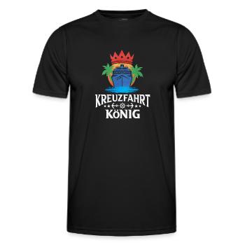 Kreuzfahrt - Männer Funktions-T-Shirt - Schwarz - Vorne - AI Model Male 178 dark (178cm)