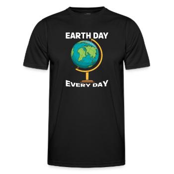 Save Nature Oceans Day Everyday Earth Day - Männer Funktions-T-Shirt - Schwarz - Vorne - AI Model Male 178 dark (178cm)