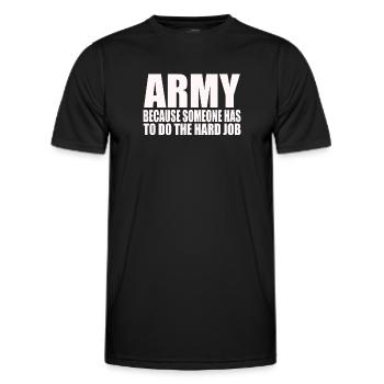 Funny US Army Military American Soldier Army - Men's Functional T-Shirt - black - Front - AI Model Male 178 dark (178cm)