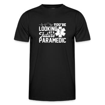 Paramedic Looking At A Future Paramedic - Men's Functional T-Shirt - black - Front - AI Model Male 178 dark (178cm)