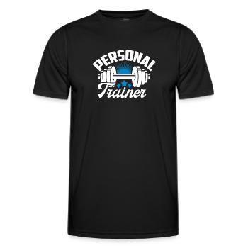 Personal Trainer Personal Trainer Funny - Men's Functional T-Shirt - black - Front - AI Model Male 178 dark (178cm)
