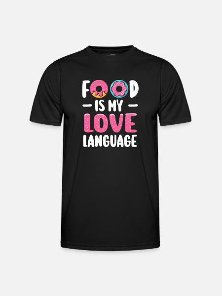Food Is My Love Language - Men's Functional T-Shirt - black