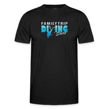 Family Excursion Diving DeepDive - Men's Functional T-Shirt - black - Front - AI Model Male 178 dark (178cm)