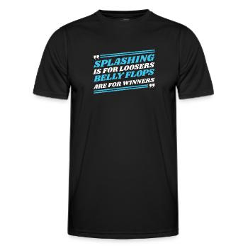 Diving Diver spraying - Men's Functional T-Shirt - black - Front - AI Model Male 178 dark (178cm)